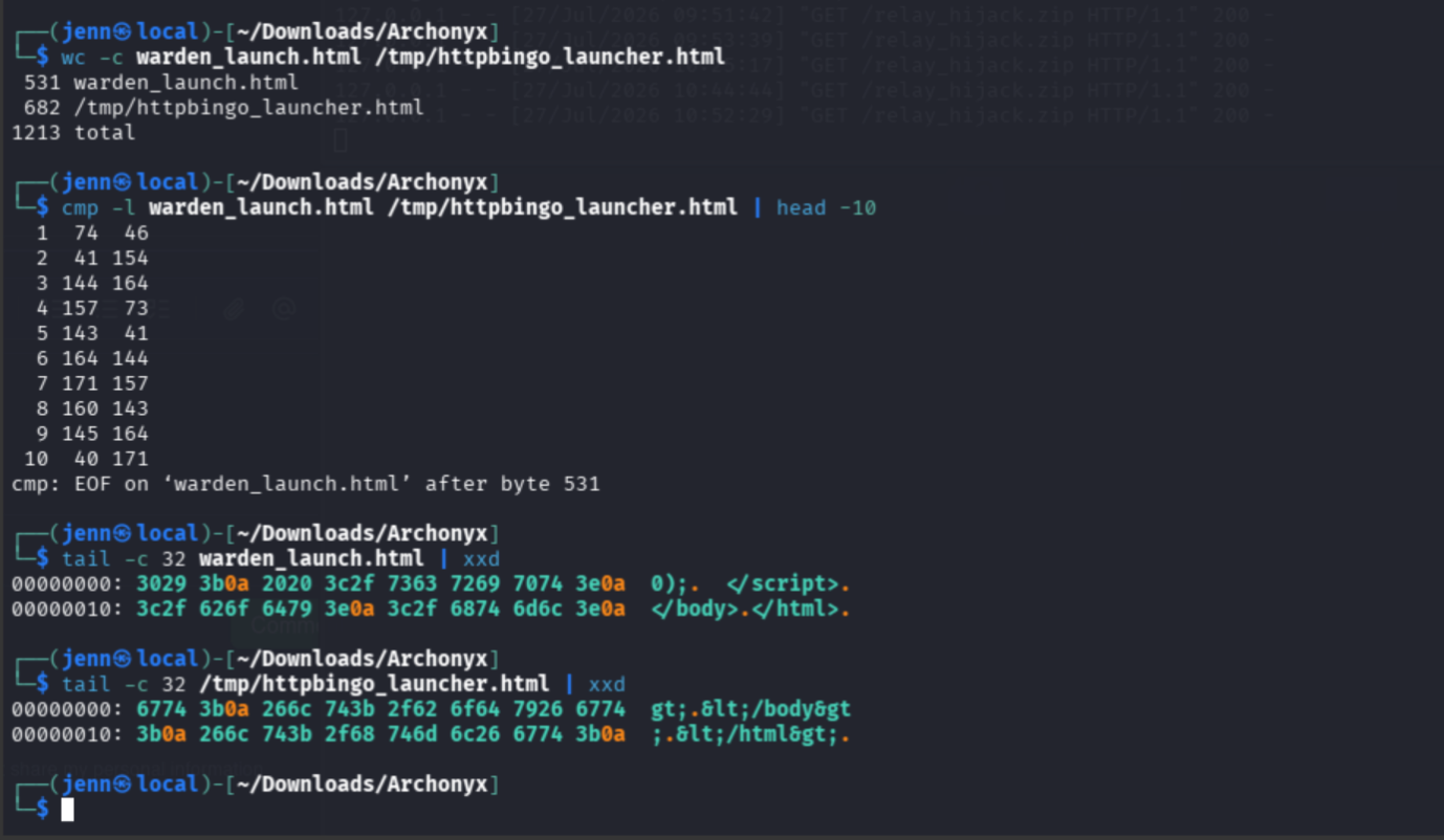 HTTPBingo HTML-escaping the launcher document